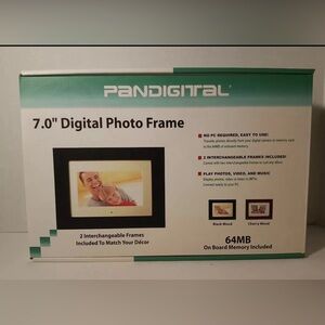 Pandigital 7" Digital Photo Frame 64MB with Two Interchangeable Frames N…